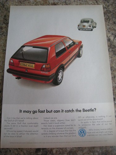 Beetle golf gti advert a4 - vw,