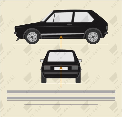 Fits mk1 golf gti silver - -,